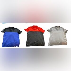 Set of 3 Nike Men’s Golf Polo Shirts Dri-Fit Performance Polos XXL